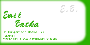 emil batka business card